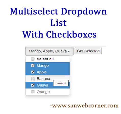 How To Create Multiselect Dropdown With Checkbox Using Bootstrap