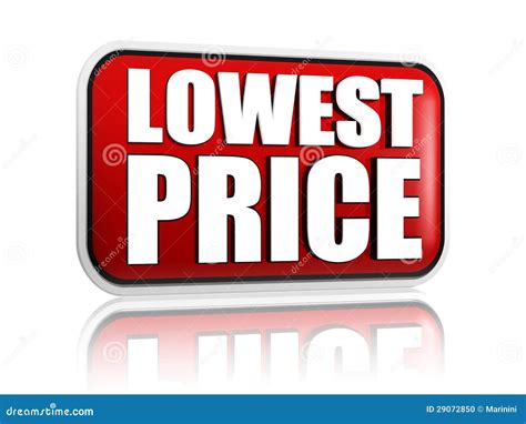 Lowest Price In Red Banner Stock Illustration Illustration Of Discount