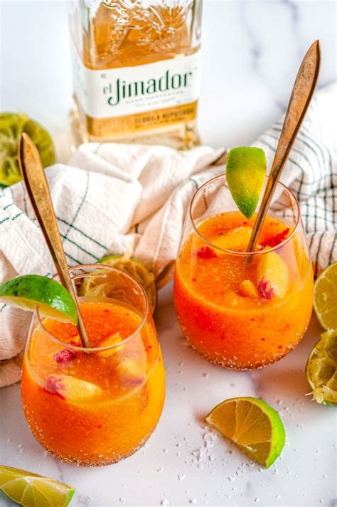Frozen Peach Margaritas The Best Way Possible To Use Up Leftover
