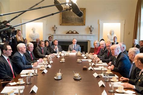 My understanding is that president obama has held only one cabinet meeting in the cabinet rail is a frame that is constructed on the boarders of the cabinet in wood working. President Trump's first Cabinet meeting lights up social ...