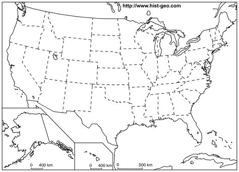 Printable Blank States Map