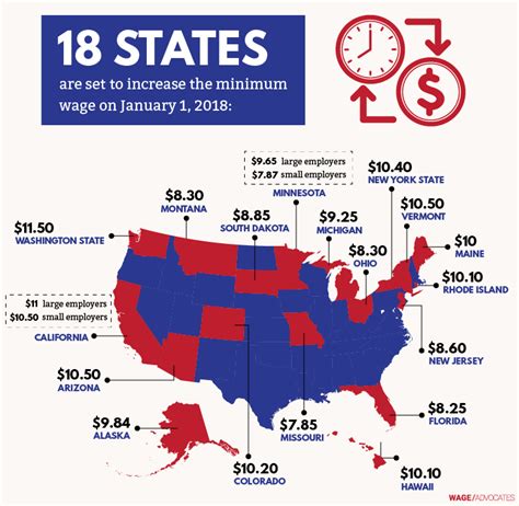 Minimum Wage Increases In 2018 Infographic New Worker Magazine
