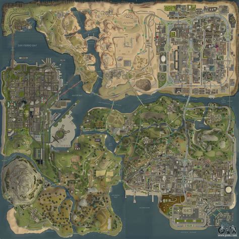 | gta san andreas (english version). The new map in HD for GTA San Andreas