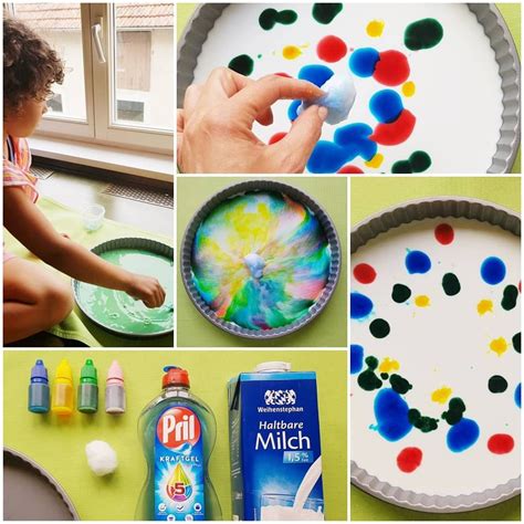 Milk Experiment For Kids Diy Kid Activities Science Experiments For