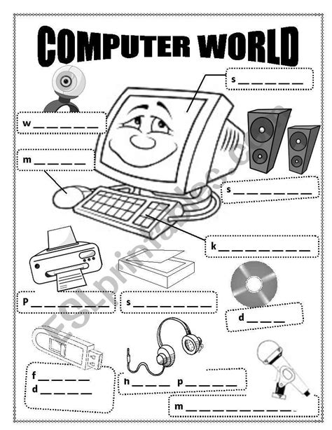 Computer Related Vocabulary Computer Lab Classroom Computer Teacher