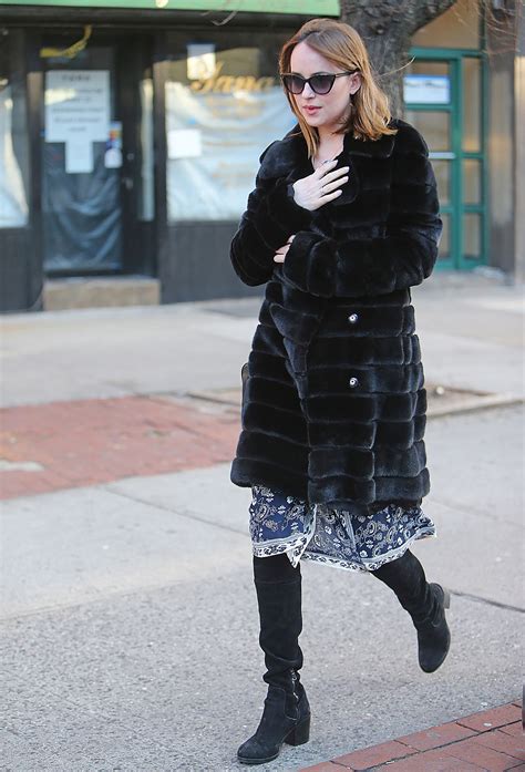Dakota Johnsons Boho Winter Street Style Vogue