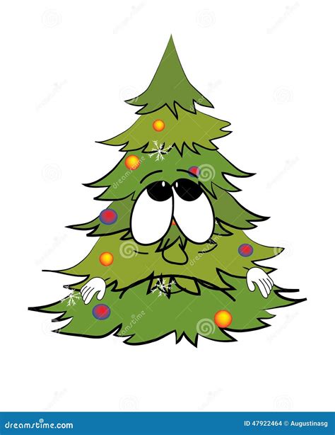 Sad Christmas Tree Cartoon Stock Illustration Image 47922464