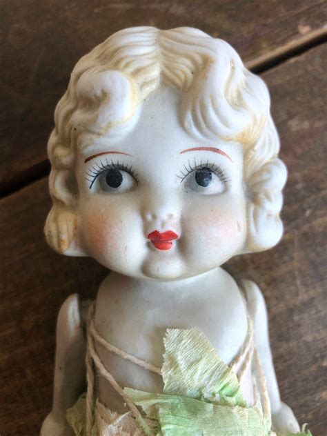 Antique Bisque Porcelain Doll Kewpie Flapper Carnival Etsy