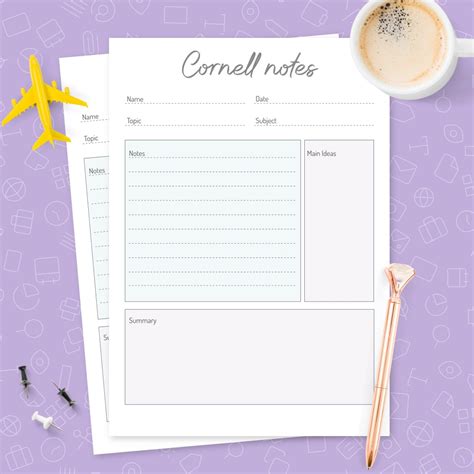 Cornell Note Taking Template Template Printable Pdf