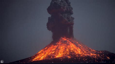 Incredible Krakatoa Volcano Eruptions At Night Anak Krakatau 2018 Youtube