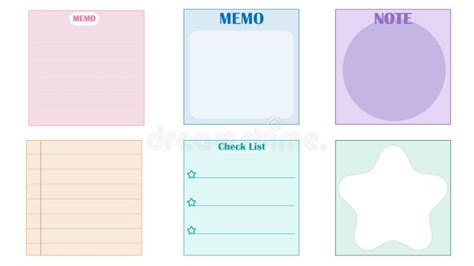Set Of The Cute Colorful Notepad Memo Planner Reminder Journal