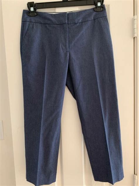 Talbots Slim Cropped Navy Blue Pant New With Tags Size 2p Ebay