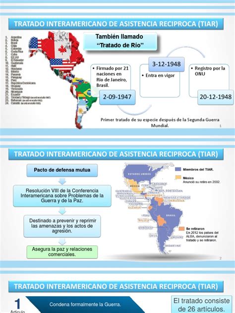 Tratado Interamericano De Asistencia Reciproca Tiar Pdf Políticas