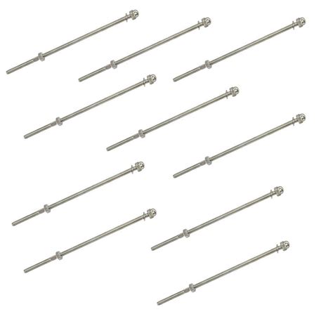 10 Pc 316 Stainless Steel Cable Railing Swage Threaded Stud End Fitt