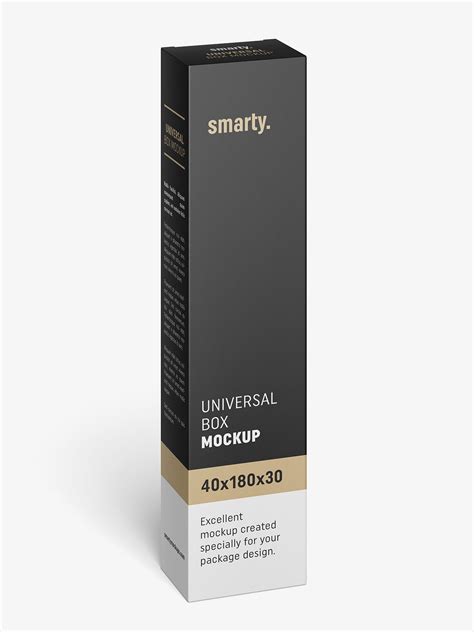 Download Box mockup / 40x180x30 / Vertical (With images)