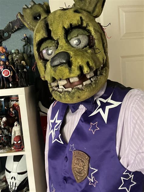 Fully Completed Springtrap Head And Afton Cosplay Rfivenightsatfreddys