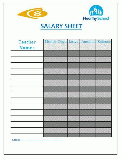 Manage Your Employee Salaries With This Salary Sheet Template