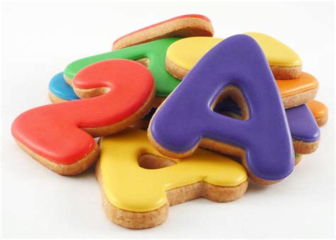 Decorated Cookies Letters Numbers 2600 Via Etsy Alphabet
