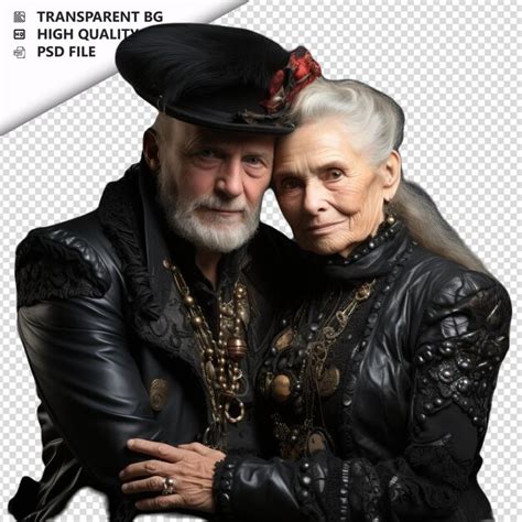 Premium Psd Romantic Old German Couple Valentines Day With Presents G