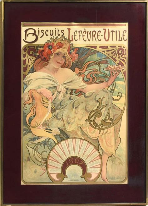 Sold Price Alphonse Mucha Poster “biscuits Lefèvre Utile” June 6
