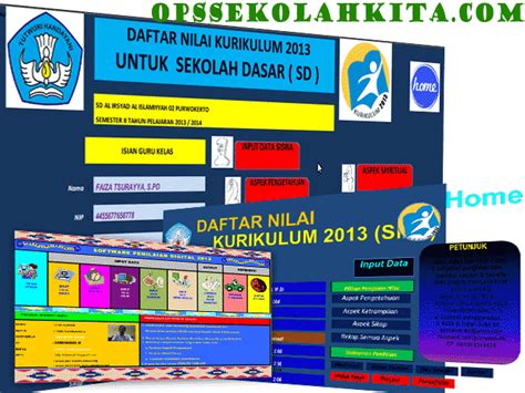 Kumpulan Raport Kurikulum 2013 dan KTSP SD/MI|SMP/MTs|SMA/MA 2016
