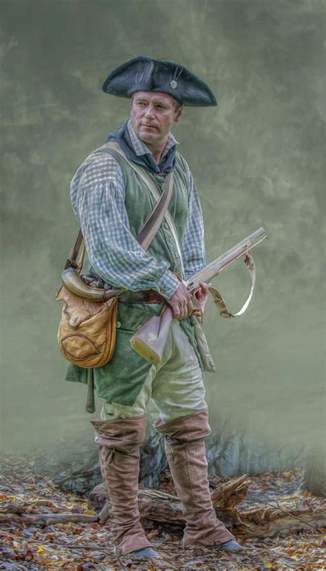 Colonial Militiaman Portrait Randy Steele American Military History
