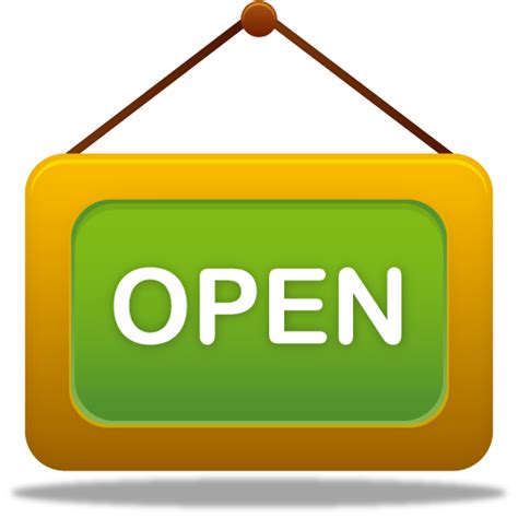 Now Open Sign Png