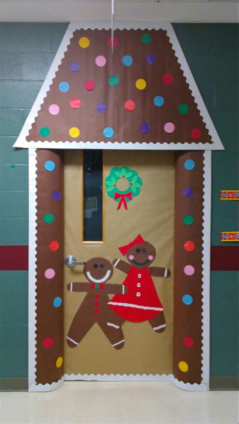 Gingerbread House Diy Christmas Door Decorations Christmas
