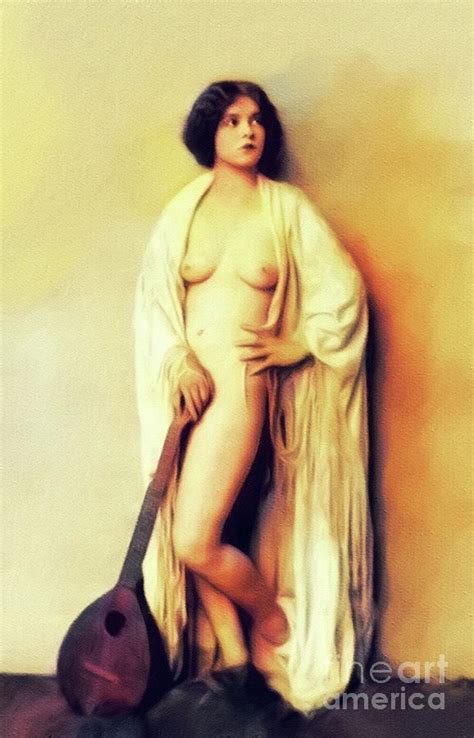 Clara Bow Vintage Movie Star Nude Painting By Esoterica Art Agency
