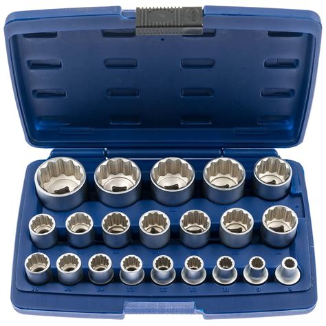 Double Hex Socket Set 8 36mm 12 Asta Socket Wrenches Sockets