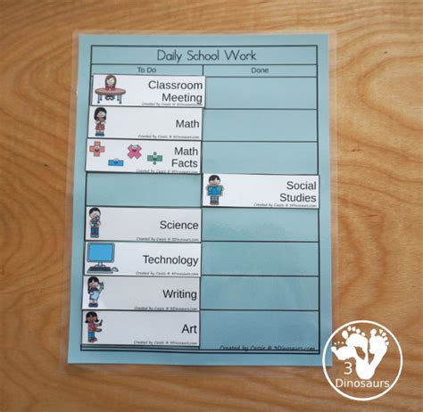 Daily Visual School Schedule For Remote Hybrid Or At Home Learning 3