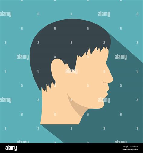 Human Head Side View Icon Flat Style Stock Vector Image And Art Alamy