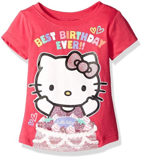 Hello Kitty Girls Happy Birthday T Shirt Clothing Hello