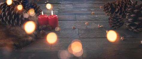 Burning Candles For Christmas Stock Image Image Of Holiday Concept