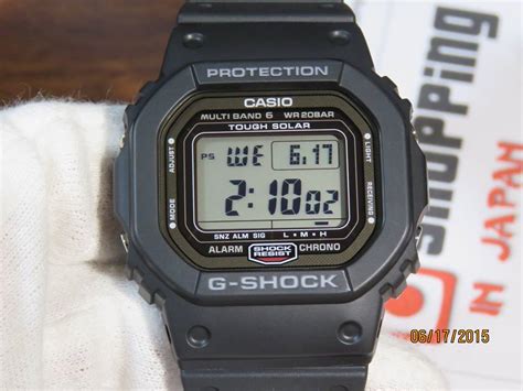 Was aligned with the long axis of the strap rather than at an angle because everything else seems so orderly and symmetrical. G-Shock GW-5000-1JF Atomic with DLC Coating