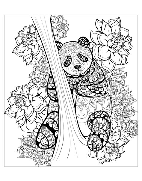 Panda made of geometric shapes. Pages panda by alfadanz | Panda - Coloring pages for ...