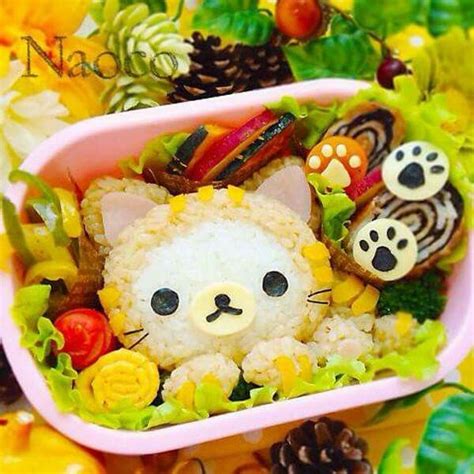 Japanese ♨ Food And Cuisine Cat Themed Bento Made With Vegetables