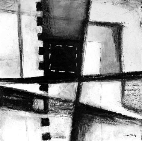 Black And White Abstract Contemporary Minimal Art By Laura