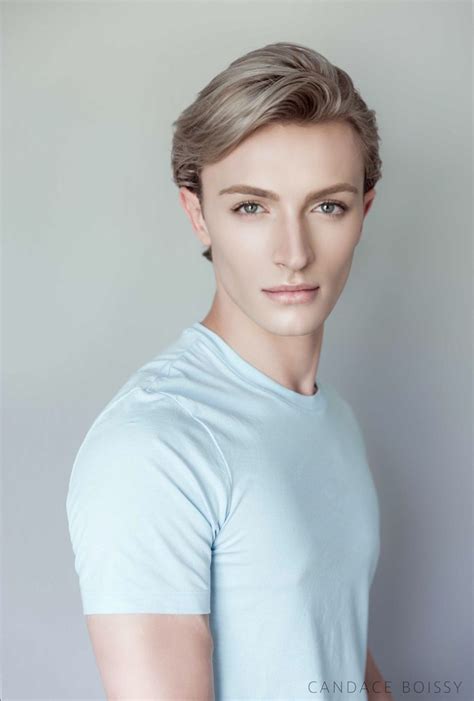 Male Portrait Model Armani Androgynous Lightblue
