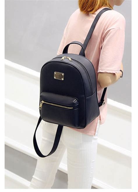 It is commonly used by women's to carry their personal items like money, cosmetics etc. Women Backpack Small Size Black Pu Leather Women's ...