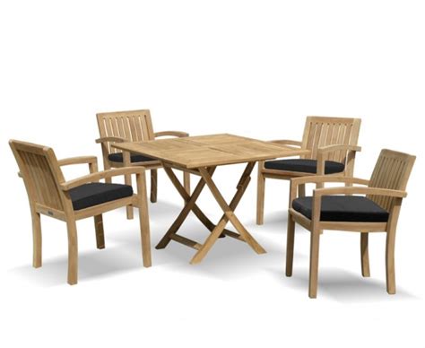 This rustic arm chair is crafted of durable teak and covered in a distressed finish, including a tilted back teak root garden set indonesia. Teak Garden Dining Set with Folding Square Table & 4 ...