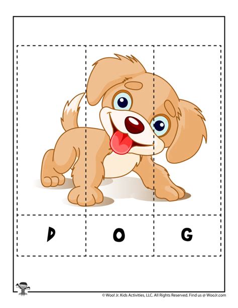 Printable Animal Spelling Puzzles Woo Jr Kids Activities Children