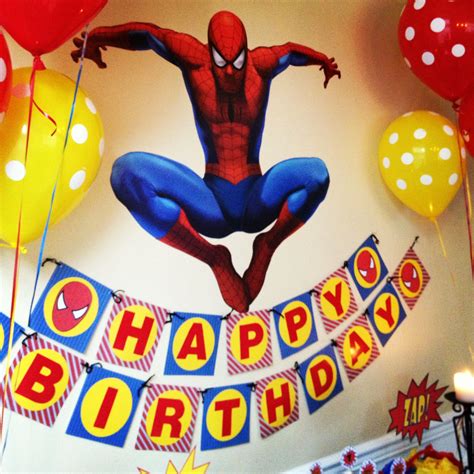 Happy Birthday Spiderman Theme Super Colossal Biog Photo Gallery