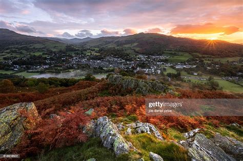 Sunrise Loughrigg Fell Ambleside Lake District Cumbria England High Res