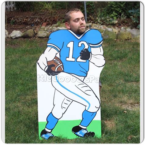Football Photo Booth Prop Football Player Standee Super Etsy