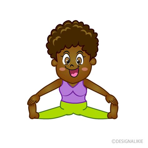Yoga Spreading Legs Cartoon Free Png Image｜illustoon