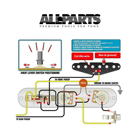 Ep 4131 000 Wiring Kit For Telecaster® 4 Way Switch — Allparts Music