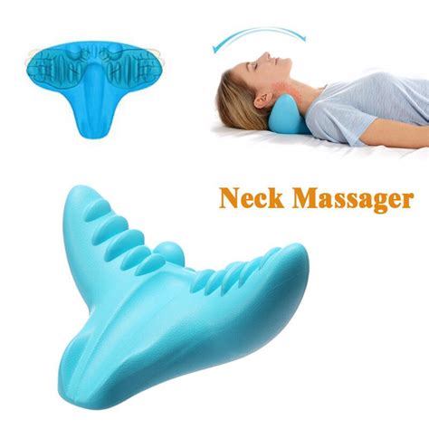 Portable Neck Massager Relaxation Pillow Gravity Acupressure Pillow C Rest Neck Cervical