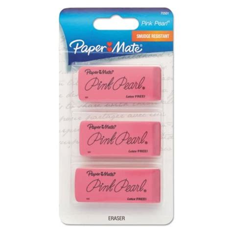 Pink Pearl Premium Erasers 3 Pack Large 70501 5 3 Pack Classic