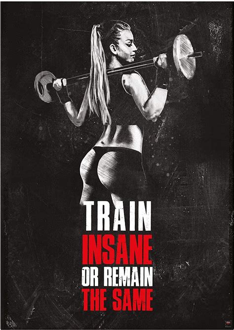 Train Insane Or Remain The Same Great Art Motivationsposter 594 X 42